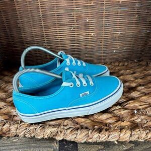 Vans Sz 5.5 Men's Blue Lace Up Low Top Sneakers